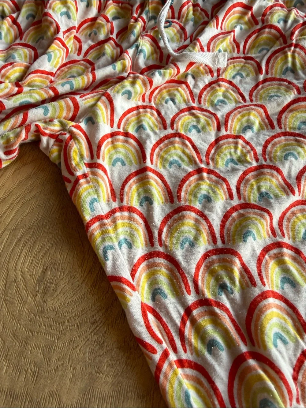 LITTLE SLEEPIES Primary Rainbow Print Short Sleeve Pajama Top & Bottom - Picture 10 of 10